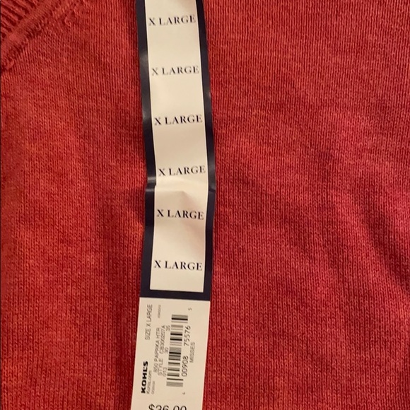 Paprika V-neck sweater mock undershirt lightweight - Picture 2 of 3